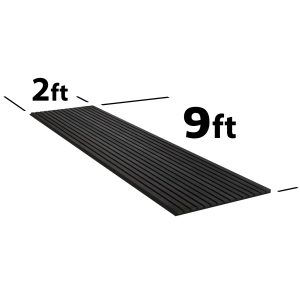 Black Ash acoustic slat wall panel installed in minimalist black interior