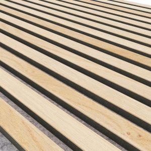 Silver Oak Acoustic Wood Slat Wall Panel