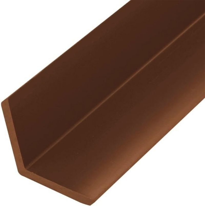 English Walnut L-shaped WPC trim for wall panel ends