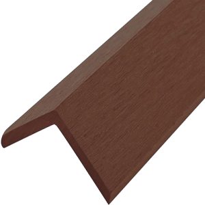 English Walnut L-shaped WPC trim for wall panel ends