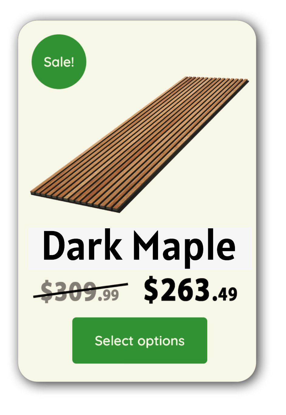 Acoustic Panel in Dark Maple Finish