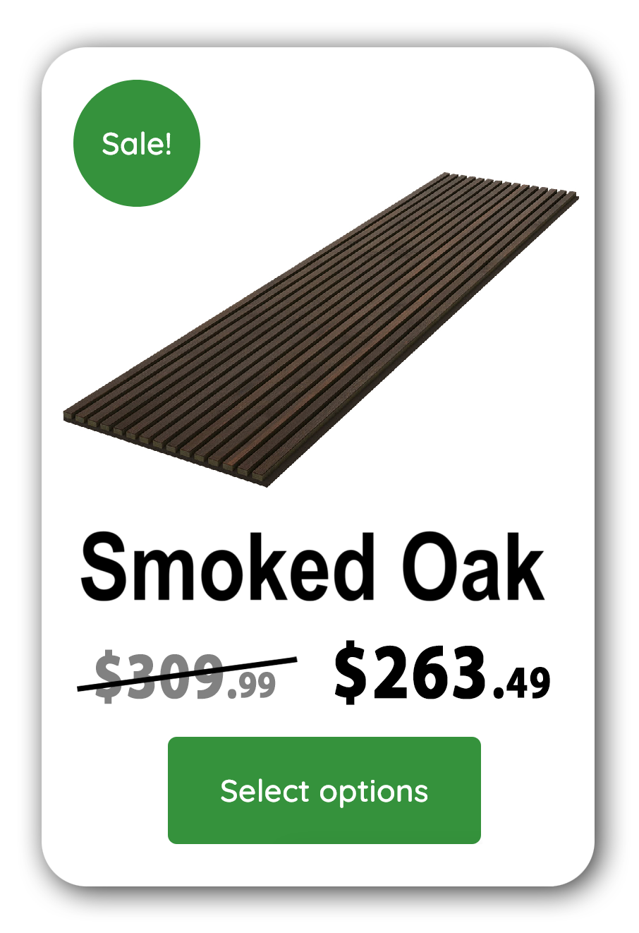 High-Quality Smoked Oak Acoustic Panel