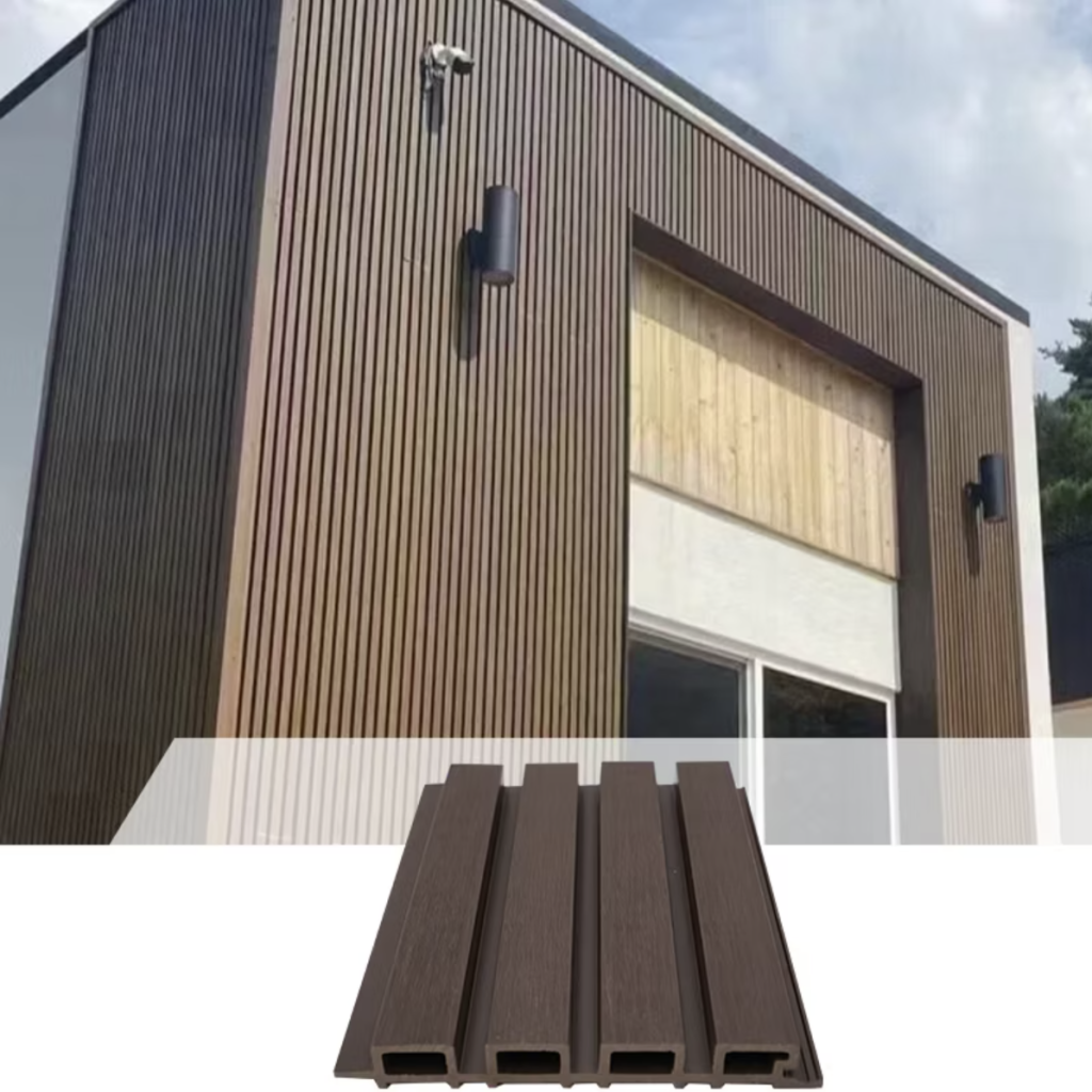 Weather-resistant Outdoor WPC flute panel sample for modern exterior wall cladding