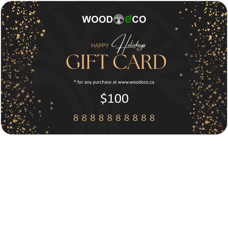 WoodEco $100 Digital Gift Card for Acoustic Wood Slat Panels and Interior Design Products