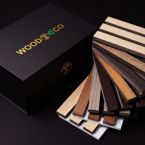 Eco-friendly wooden flooring samples showcasing natural wood finishes and textures.